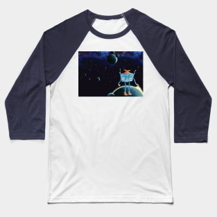 Pi the Alien Illustration Baseball T-Shirt